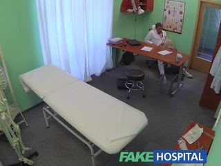 FakeHospital Doctors charming blonde ovulating wife comes into his office demanding his baby batter