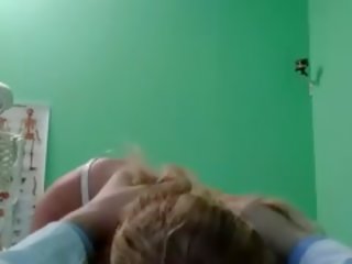 Blonde With No Panties Fucking medico In Office